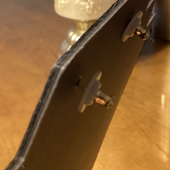 Marine Blue Rectangle Enamel Pierced Earrings - Picture 5 of 5